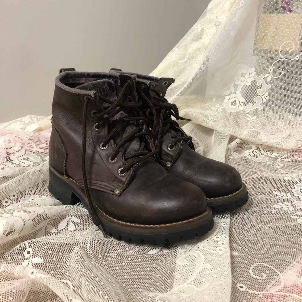Vintage 90s chocolate brown Skechers hiker boots🧡